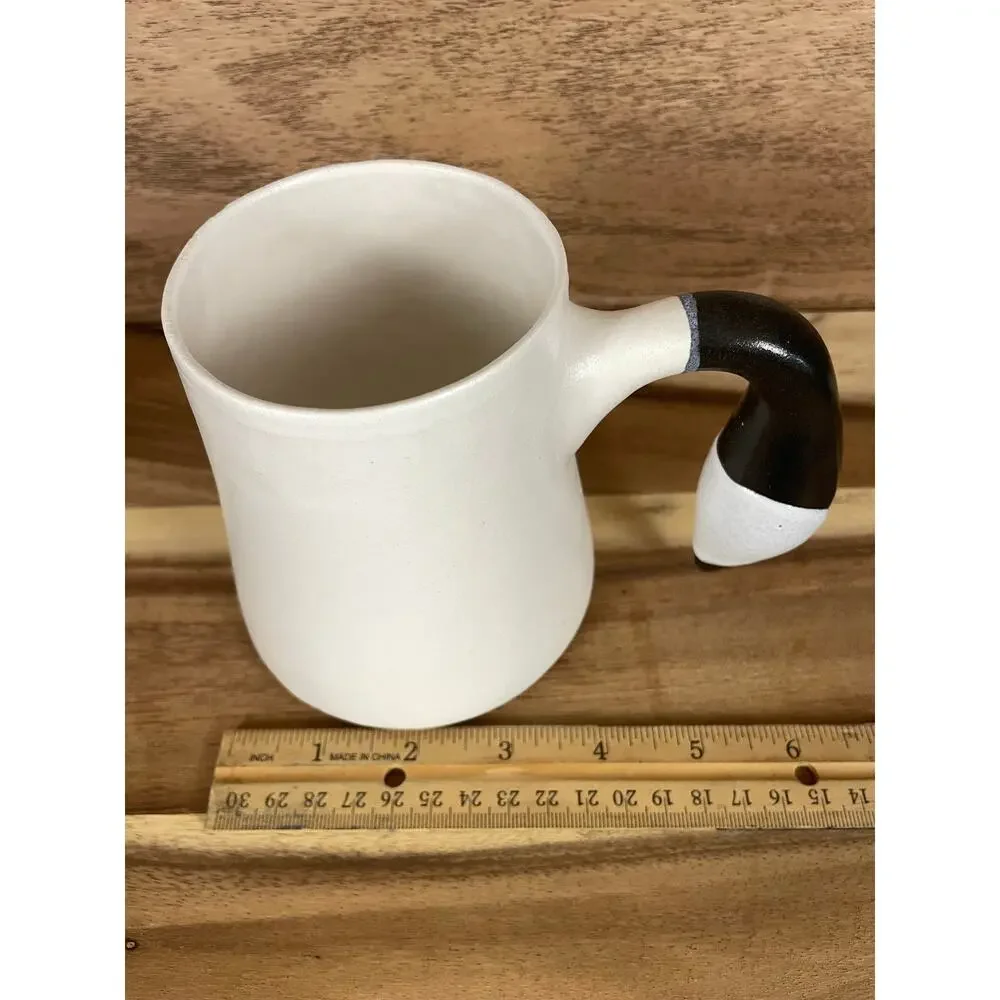 Vintage 1991 Steven Schiffer Signed Studio Pottery Canada Goose Handle Mug - Picture 11 of 11